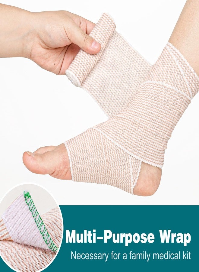 AZEN Premium 6 Pack Elastic Bandage Wrap 4 Inch, Compression Wrap Bandage for Legs, Lymphedema Wraps for Legs, Ankle, Knee, Tummy, Body, Latex-Free - Image 4